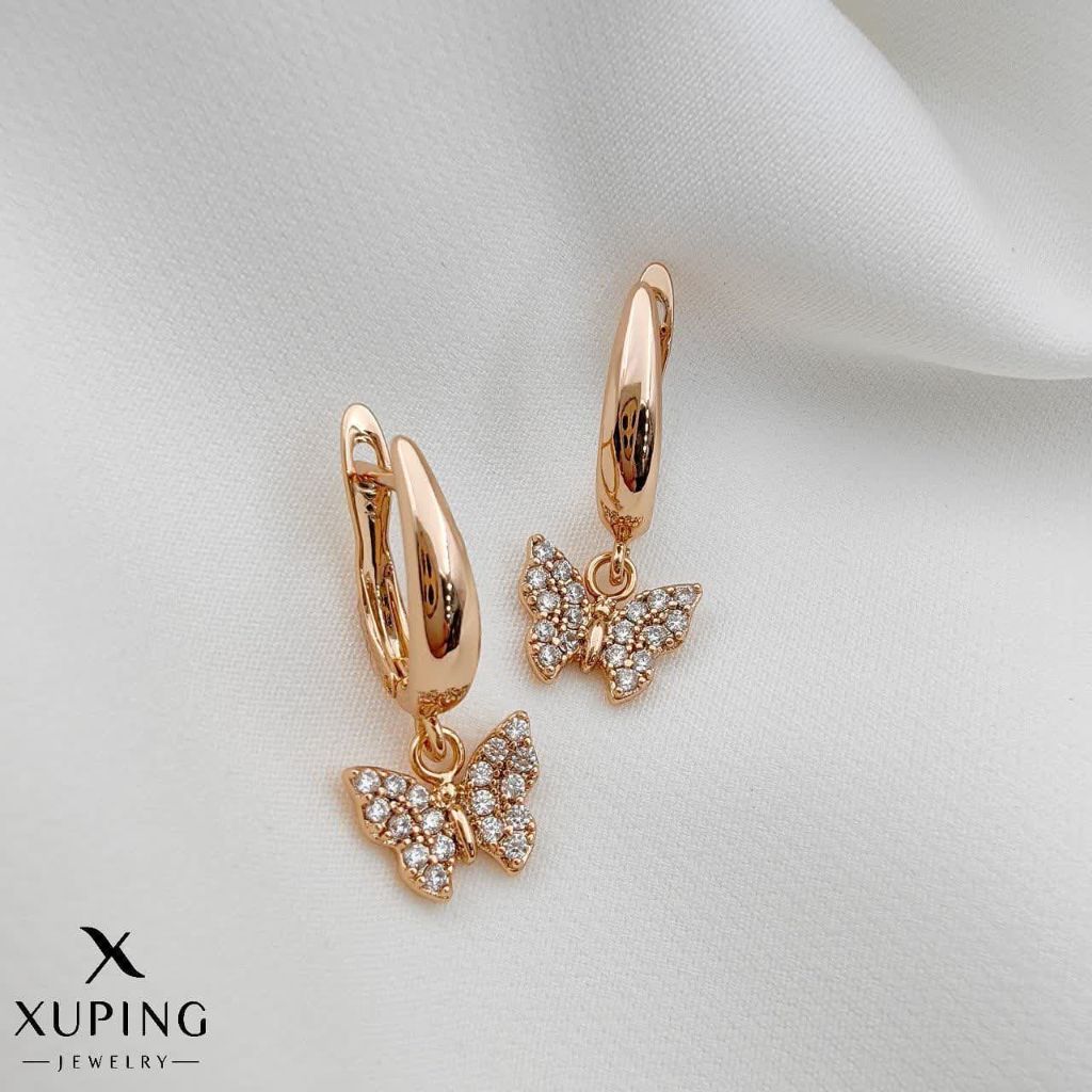 گوشواره پروانه ژوپینگ کد 2112 - خرید آنلاین از گالری آداس